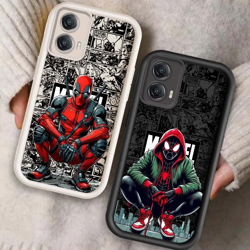 

Marvel Spider Man Deadpool For Motorola G85 Edge 50 60 G54 G35 E14 G04 G34 G Stylus G54 G13 G32 G14 5G Eye Ladder