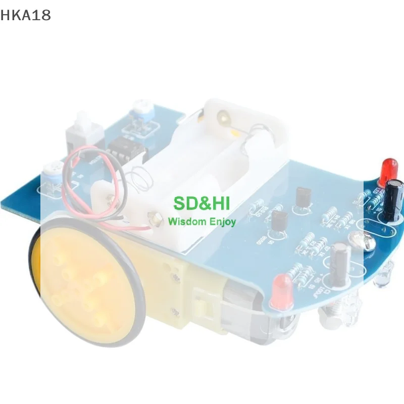 Smart Line-Following Car Kit Black-and-White Line Recognition Robot Car Fun Electronics DIY Soldering Practice D2-1