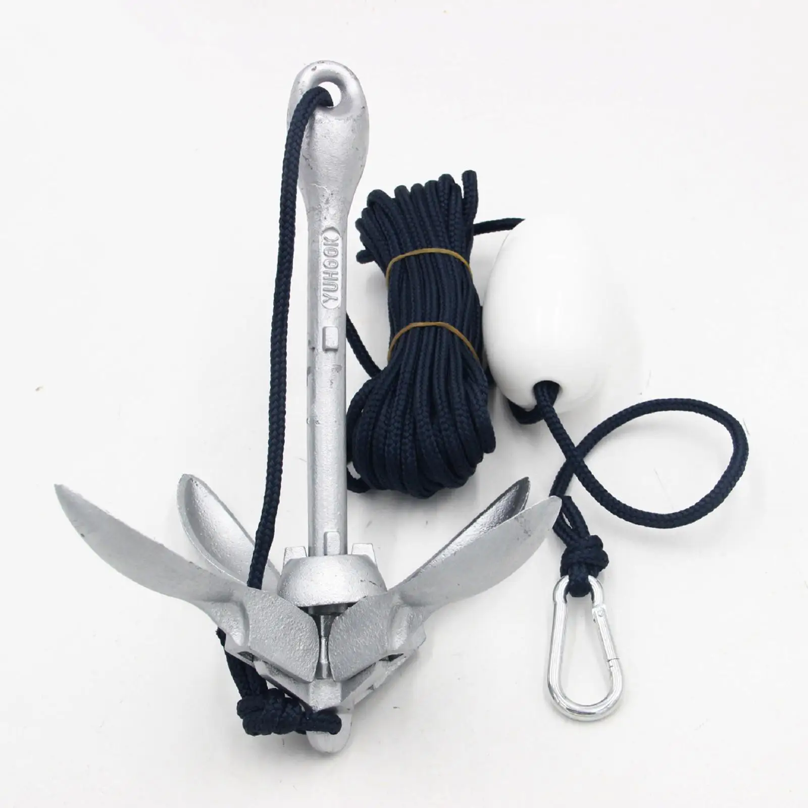 1.5kg Kayak Anchor Folding Grapnel Anchor Kit for Kayaks Canoes Jet Skis 3.5lb Kayak Folding Anchor Accessories with Hooks