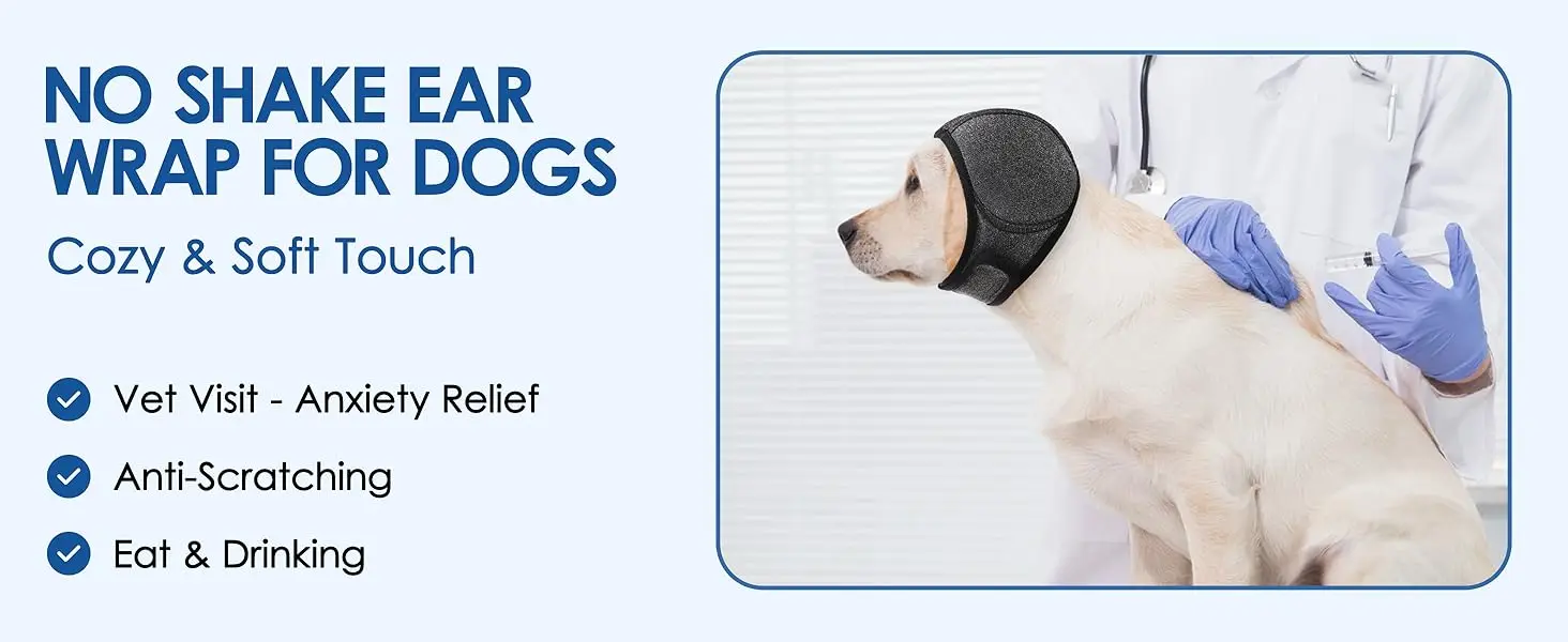 Anti-Angst-Ohrenschützer für Hunde, Kapuzenabdeckung, Geräuschunterdrückung für Haustiere, verhindert Kopfschütteln während der Pflegekraft, Trockenbad, Trauma-Pflege – Detail 5