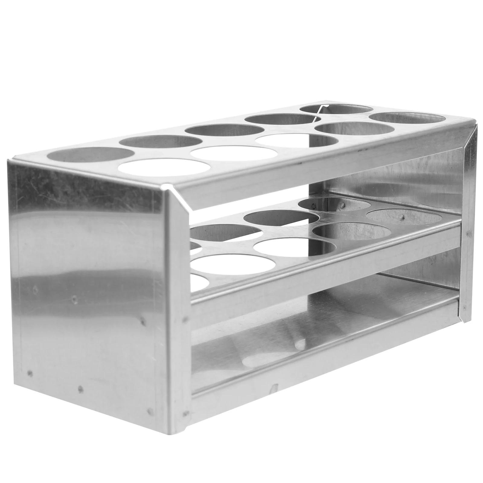 Suporte para tubo de ensaio, rack de aço inoxidável para armazenamento de amostragem de suporte de tubos de laboratório