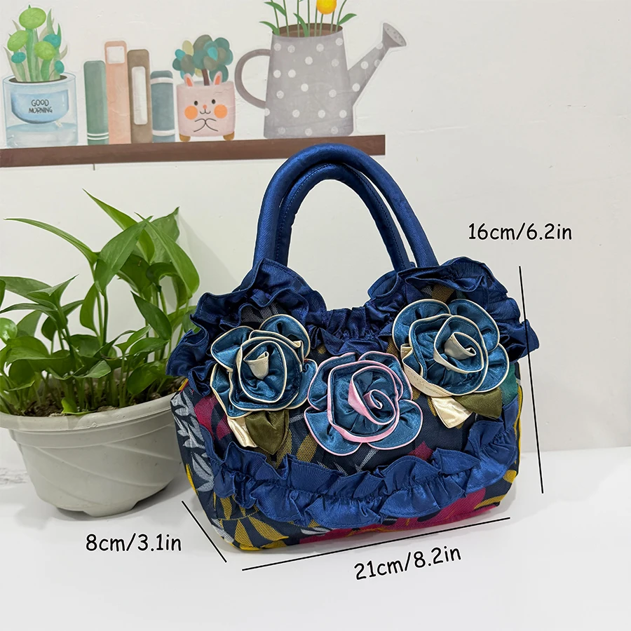 Lady's handbag shopping bag ethnic fortune bucket cloth bag mobile phone change key large capacity crossbody bag