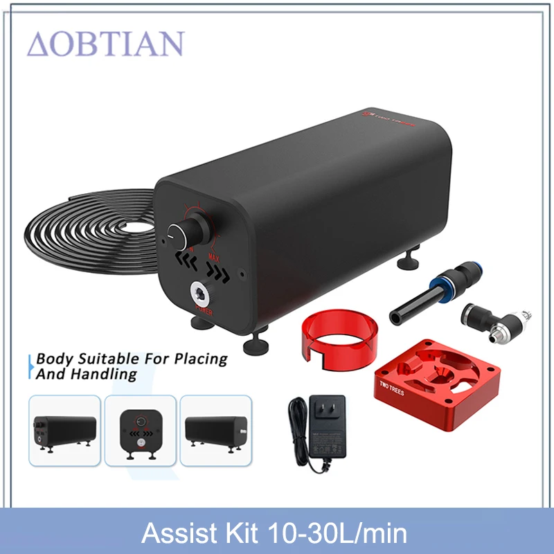 TTS-55 36W Air Airflow Assist Kit 30L/min Air Assist System Remove Smoke and Dust for Laser Engraver Cutter Machine