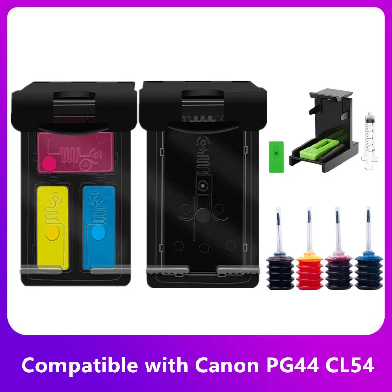 

Compatible Canon Pixma E401 E402 E461 E471 E481 Remanufactured Ink Cartridge PG44 CL54 Refillable Ink Cartridge