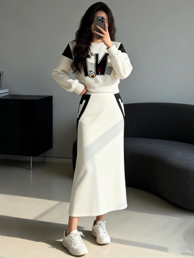 

Casual Spor Two-Piece Set Women's Commute Sle Unique Design Spring Autumn New Arrival Comfortable Long Sve Cotton Blend