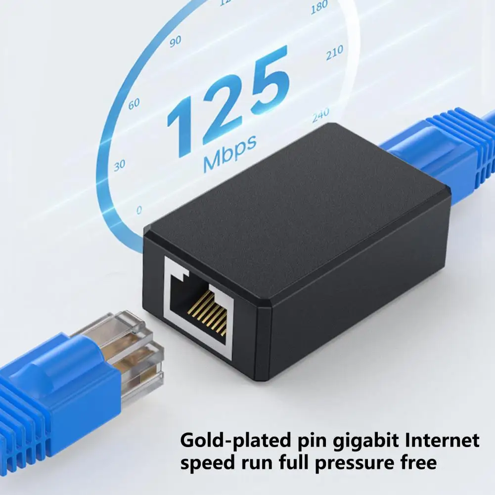 Dustproof Rede Cabo Conector, Acessórios Laptop Preto, Conveniente Longa Distância Transmissão