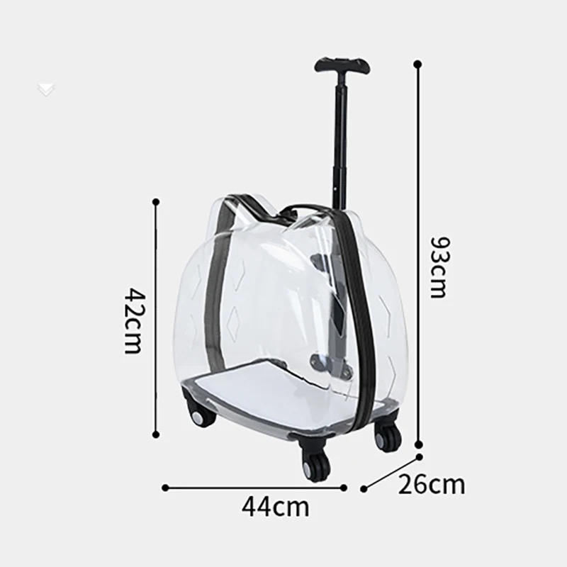 Pet Trolley Case Dog Travel Transport Bag Transparent Wide View Handbag Outing Portable Fashion Backpack Cat Carriers Bubble Box