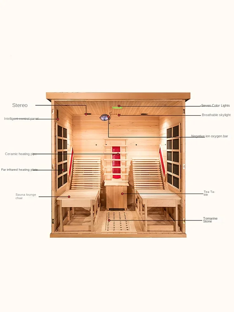 Double recliner style sweat steaming room, far-infrared tourmaline light wave room