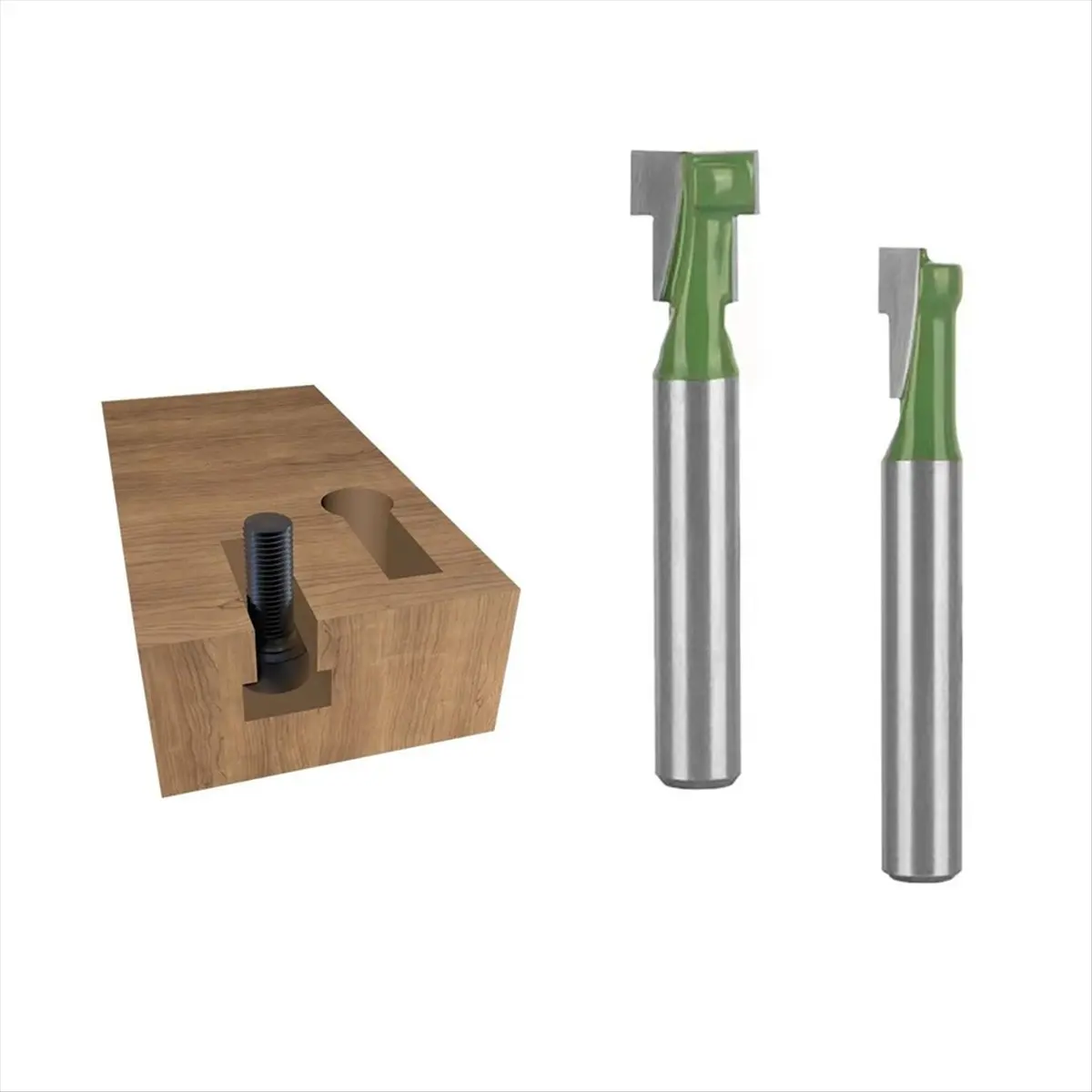 A24I Keyhole Router Bits Set, 1/4Inch Shank Router Bit Set,6 Pcs Router Bit Set 1/4&5/16&3/8&9/16&1/2&5/8 Inch Blade Diameter