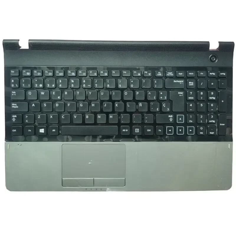 New Spanish Keyboard For Samsung NP300E5X NP305E5A 300E5A 300E5C 300E5Z SP With Silver Palmrest Upper Cover