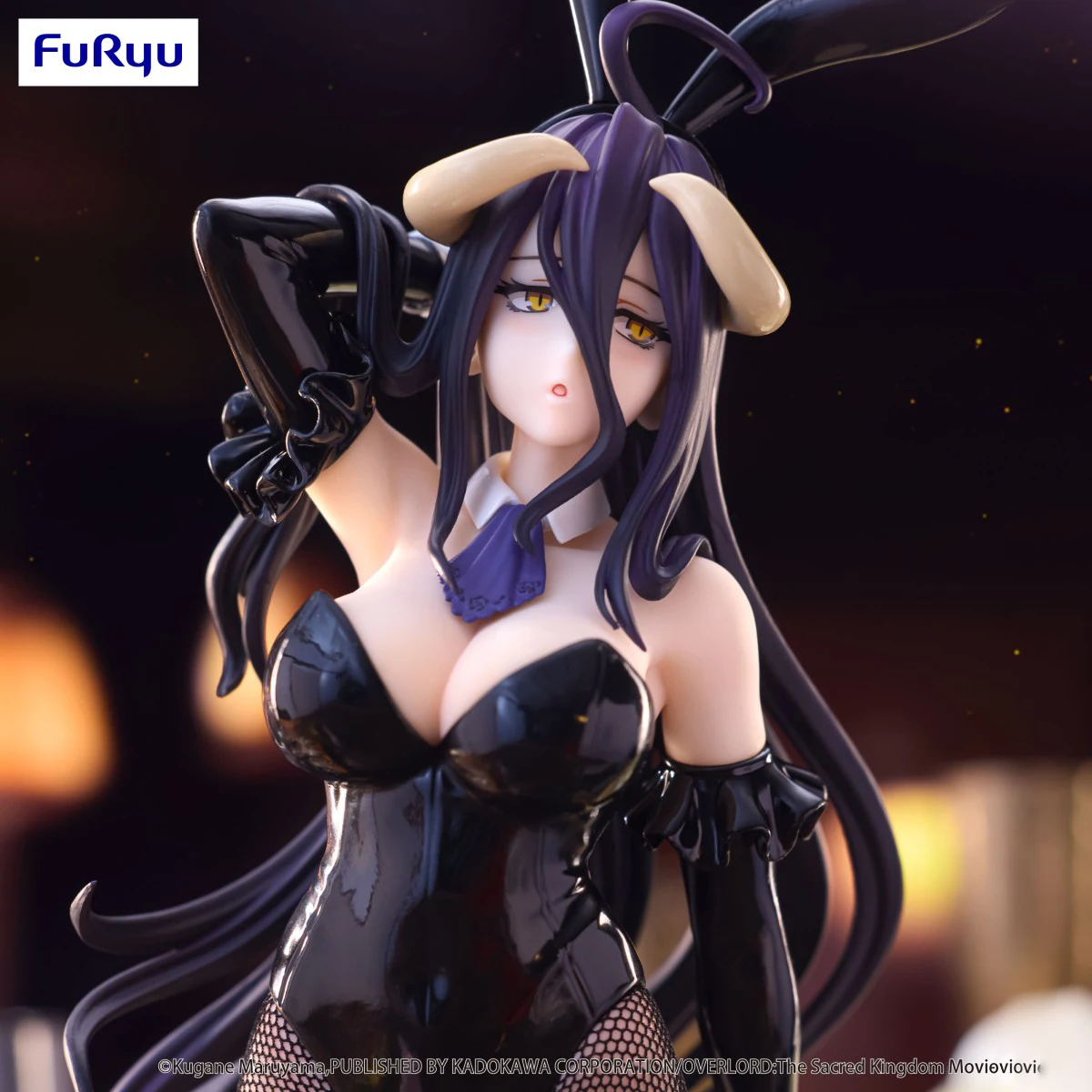 

In Stock Original FuRyu Prepainted BiCute Bunnies Overlord Albedo Black Ver. Anime Figure Model Decoration Voluptuous Collection