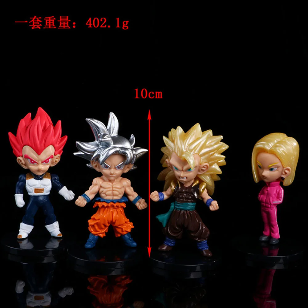 ドラゴンボールZアクションフィギュア,スーパーサイヤ人,ベジータ,ブロリー,Android, PVCコレクション,人形,おもちゃ,子供向けギフト,装飾品,ロットあたり7個