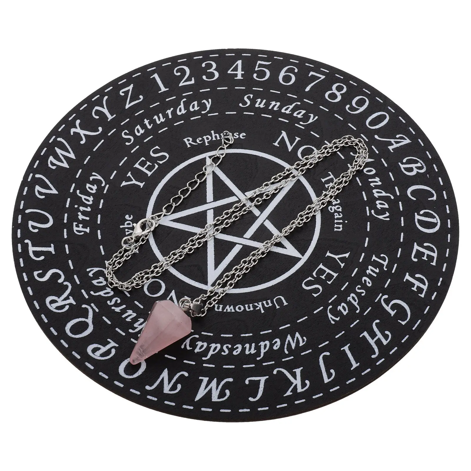 

Набор: Изысканная деревянная доска для гадания, резная таро-доска, ритуальное украшение, аксессуар для мистического радиестезиологического практикума