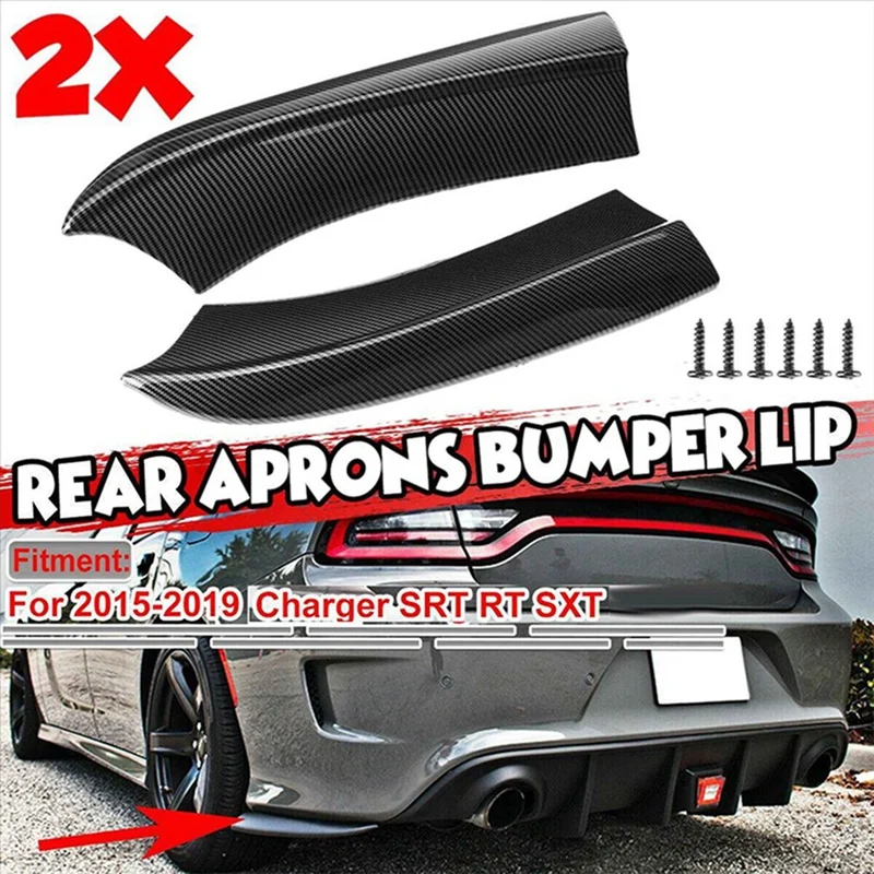 Newfor Dodge Charger SRT RT SXT 2015-2023 Rear Spats Bumper Lip Splitter Diffuser Canard Spoiler