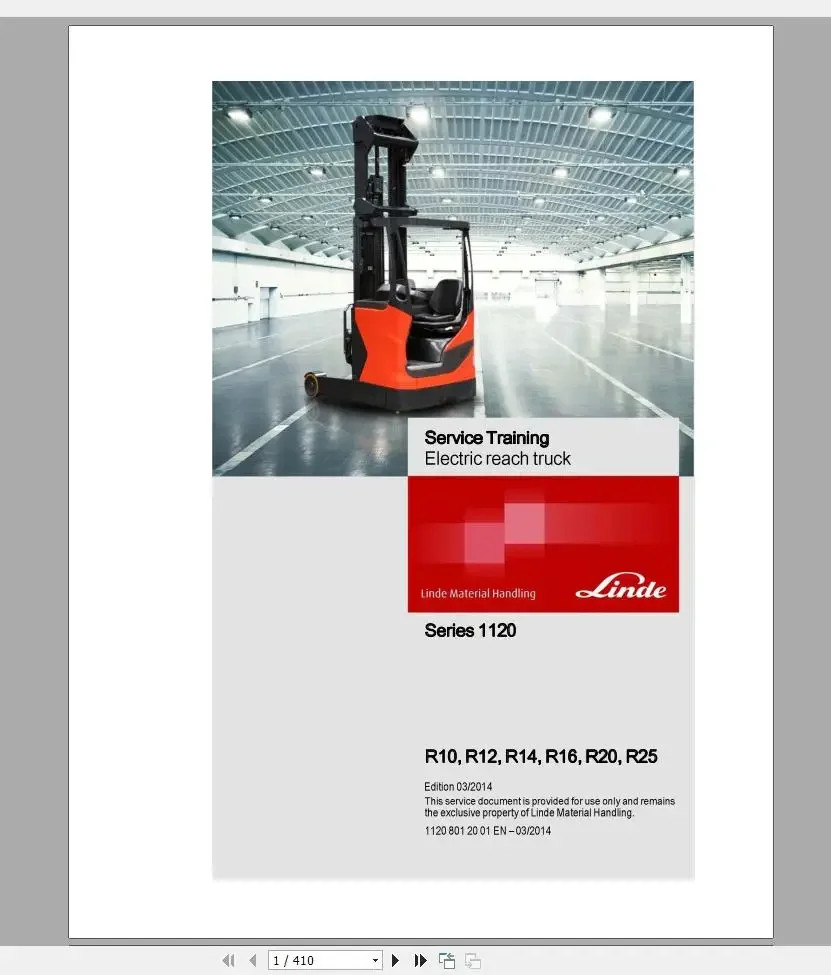 SpecDiag Linde Forklift Service Manual 2019 DVD