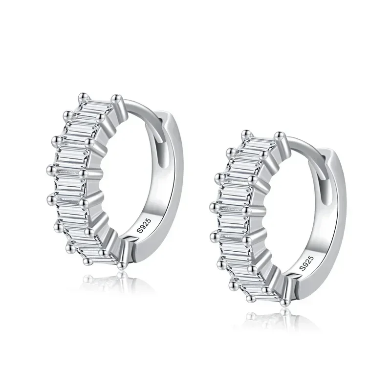 VCE1-Boucles d'oreilles en argent brillant absorbe ouissant pour femmes et filles, clair CZ, ciseaux, bijoux exquis, mode