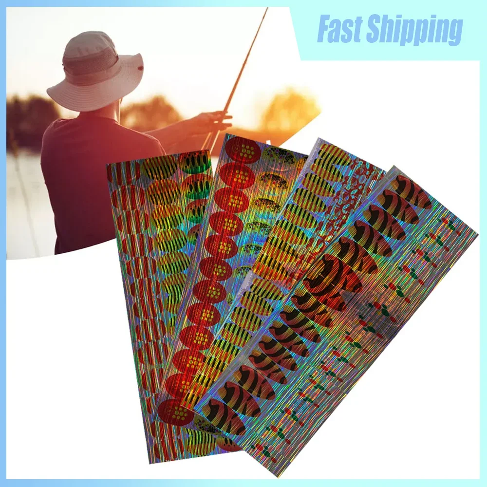 

1 Set Fishing Lure Water Droplet Shape Sticker Fishing Bait Decoration Sticker Fishing Laser Styling Waterproof Lure Sticker