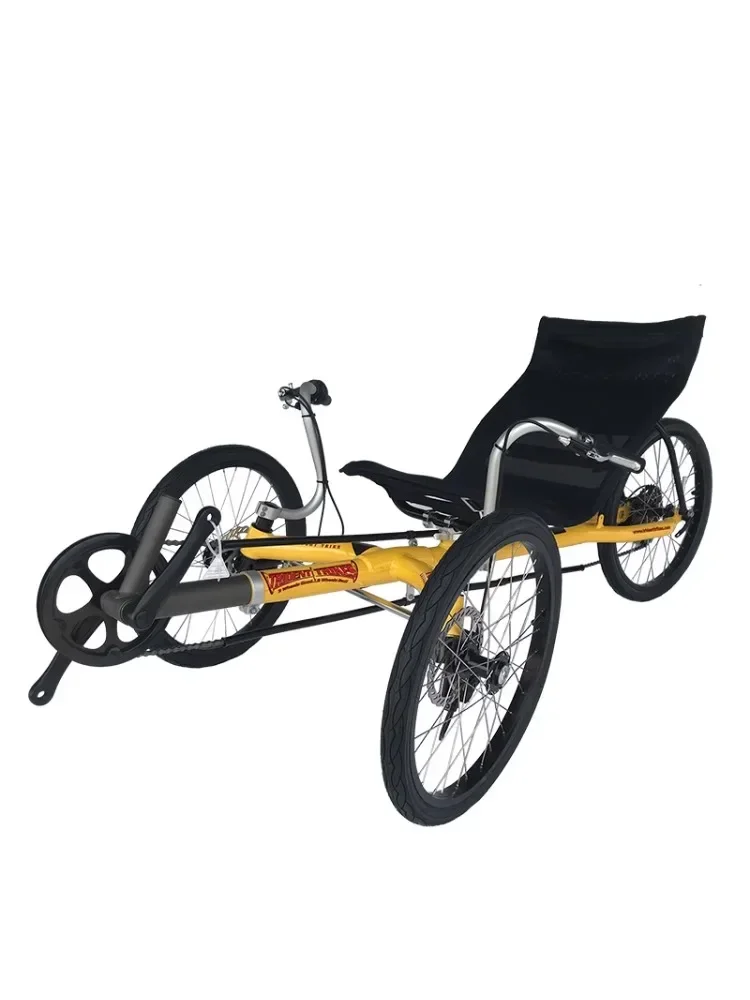 Lying Riding Tricycle Disc Brake Removable Recumbent Bicycle Leisure Walking Riding Lying Bicycle