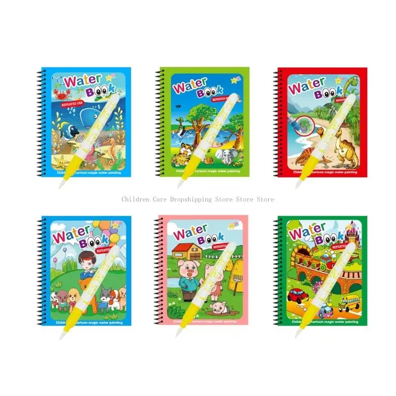 Edukacyjne magiczne malarskie książki Aktywowana woda zabawka sztuki rozwijają umiejętności kolorowe