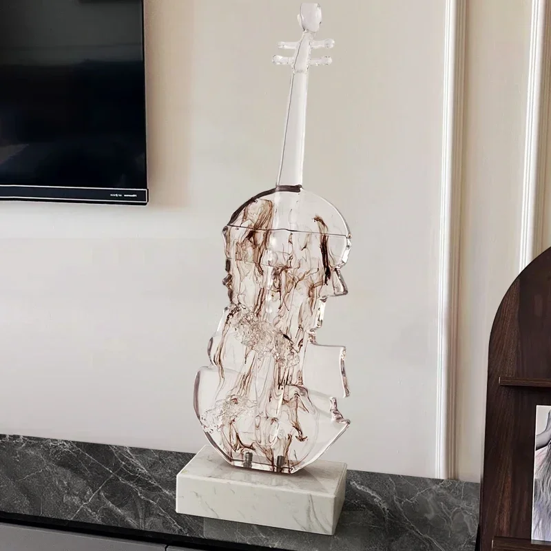 Violin floor-to-ceiling ornaments Art home accessories Entrance hall wine cabinet desktop decoration