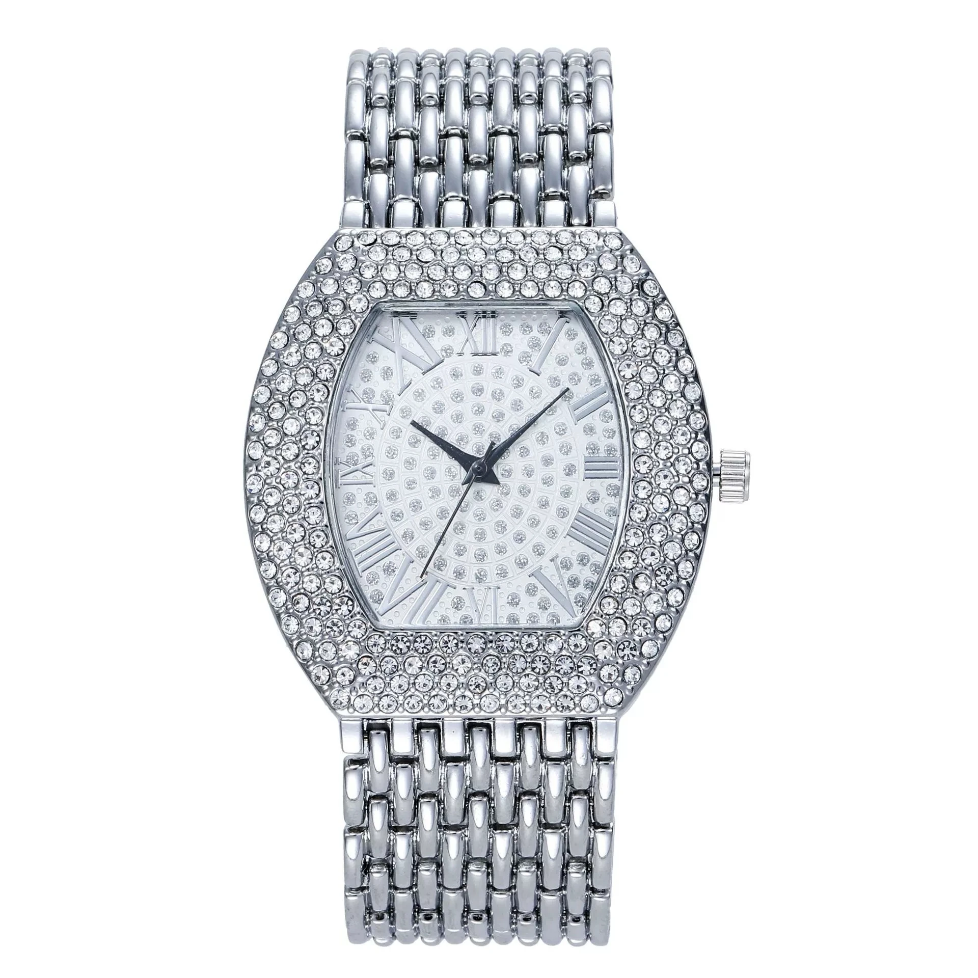 

New Fashion Luxury Woman Tonneau Crystal Starry Sky Watch Women Wristwatches Ladies Stainless Steel Quartz Watches Reloj Mujer