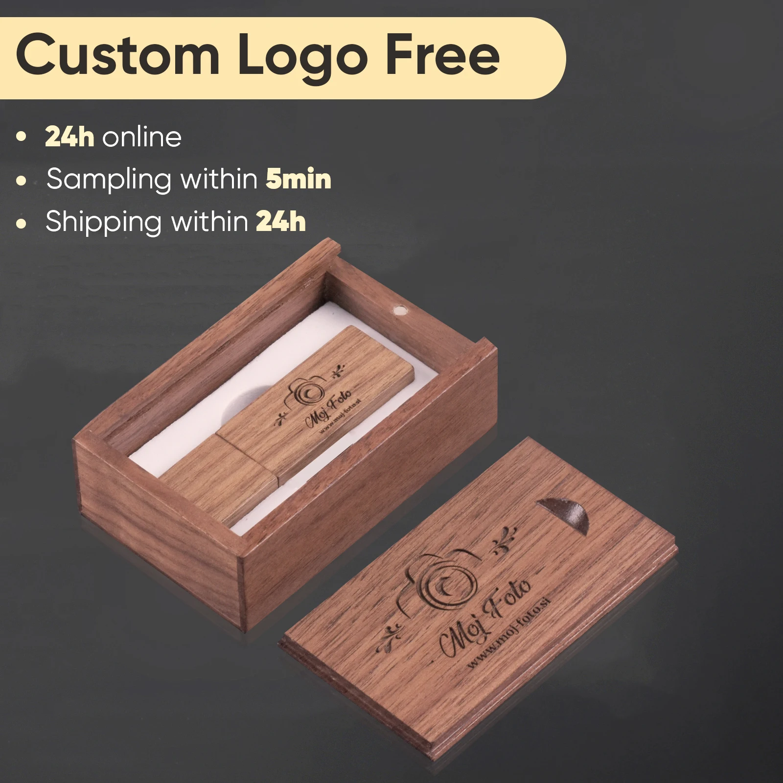 New Wooden Creative USB Flash Drive 64GB Free Custom Logo Pendrive 32GB Photography Memory Stick 16GB U Disk Wedding Gift 8GB