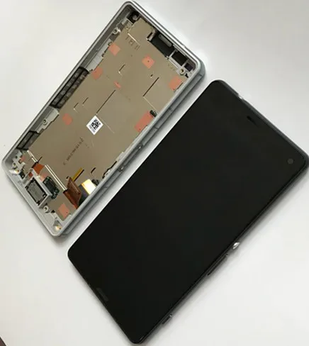 Para sony z3 compacto mini d5803 d5833 display lcd tela de toque digitador assembléia peça substituição com quadro plug