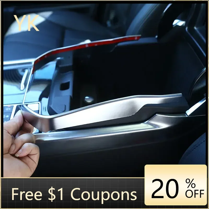 

For Land Rover Range Rover Sport 2014-2017 ABS Silver Car Armrest Box Frame Decoration Interior Car Accessories