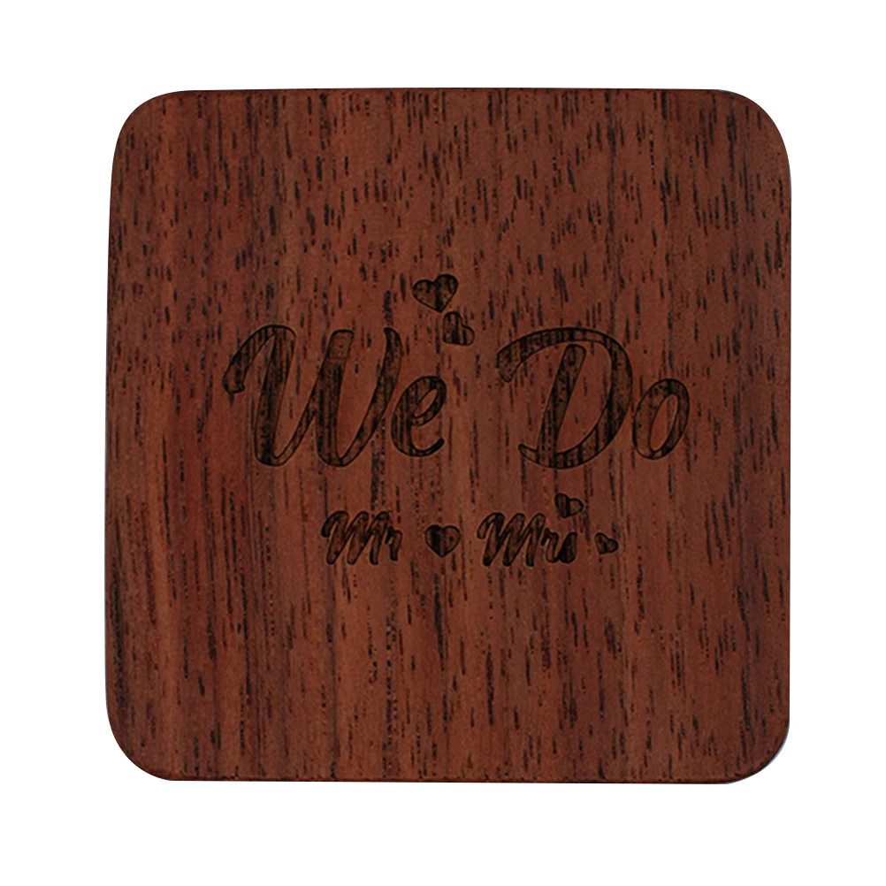 

Black Walnut Wooden Ring Box Jewelry Storage Container for Wedding Engagement Compact Lightweight Sturdy Texture
