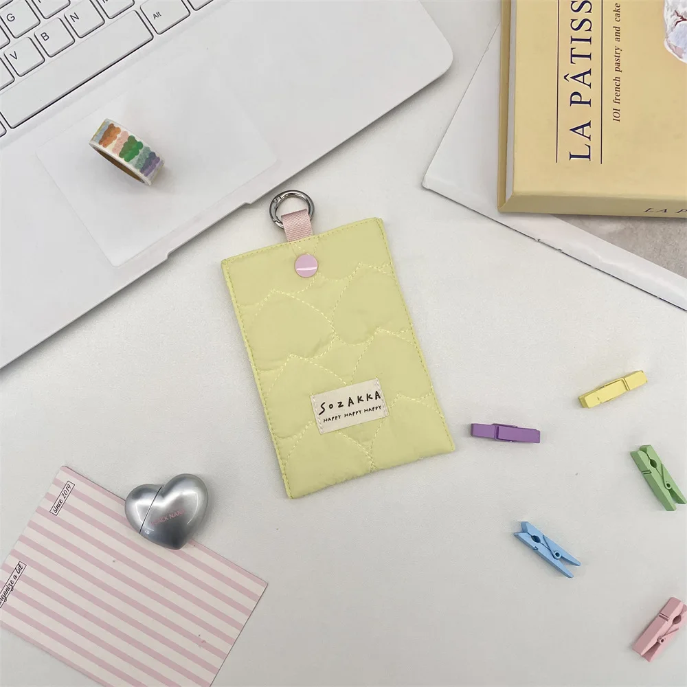 Держатель для карт в форме сердца для девочек, маленький кошелек для карт большой емкости, чехол для студенческого удостоверения личности, карман для банковских карт, карман для документов