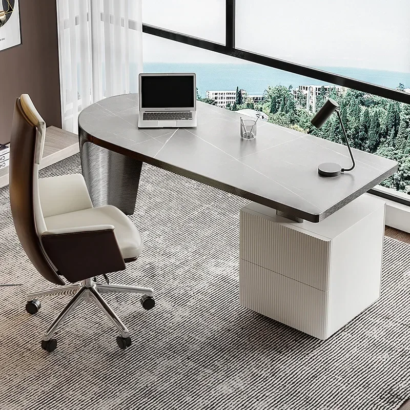 Italian Light Luxury Desk Modern Simple Small Apartment Slate Computer Desks Multifunctional Home Innovative Design Table