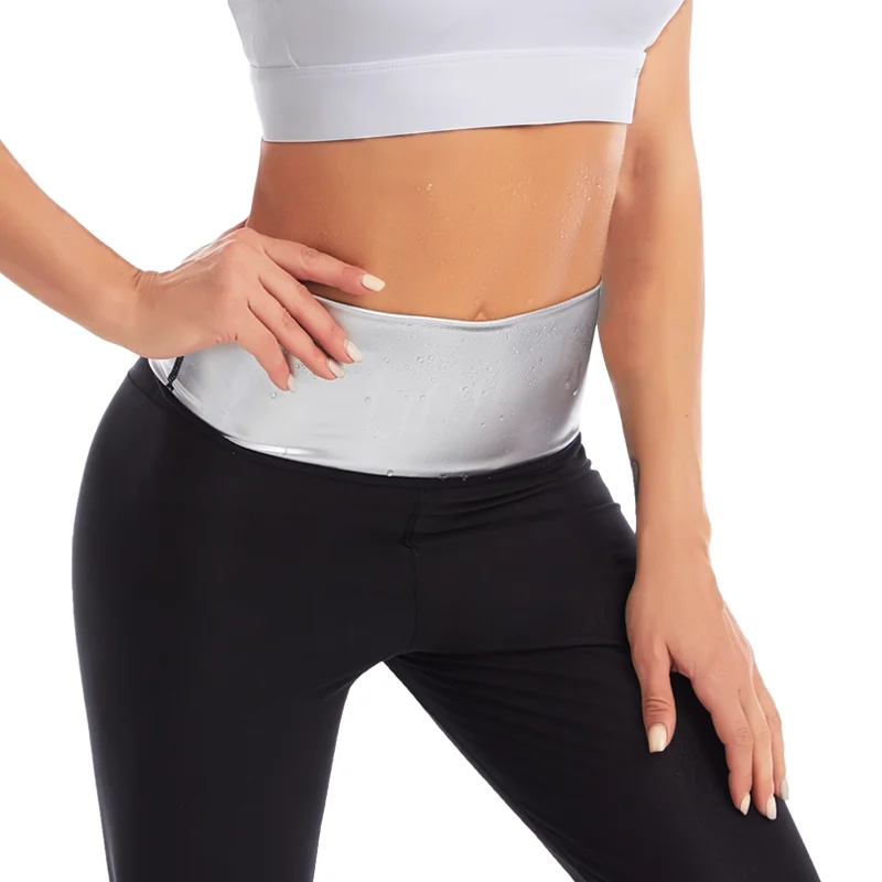 Women High Waist Sauna Pants Fitness Exercise Slimming Leggings Compression Sweat Shapewear Gym Workout Waist Trainer Trimmer image 5