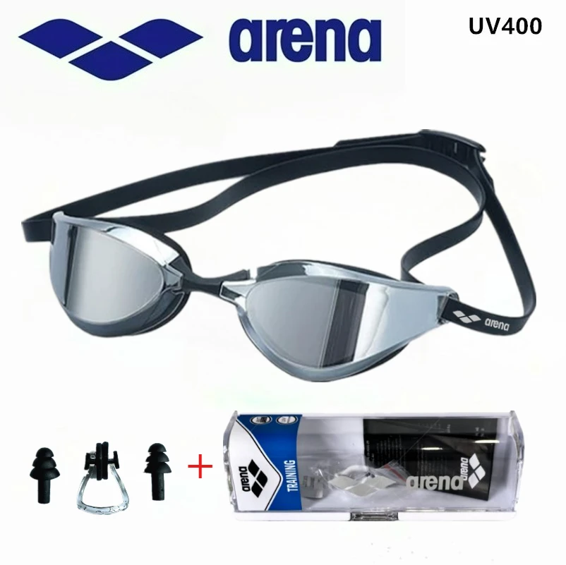 نظارات سباق احترافية من ARENA عالية الوضوح مقاومة للماء ومضادة للضباب UV400 نظارات سباحة للتدريب على المنافسة