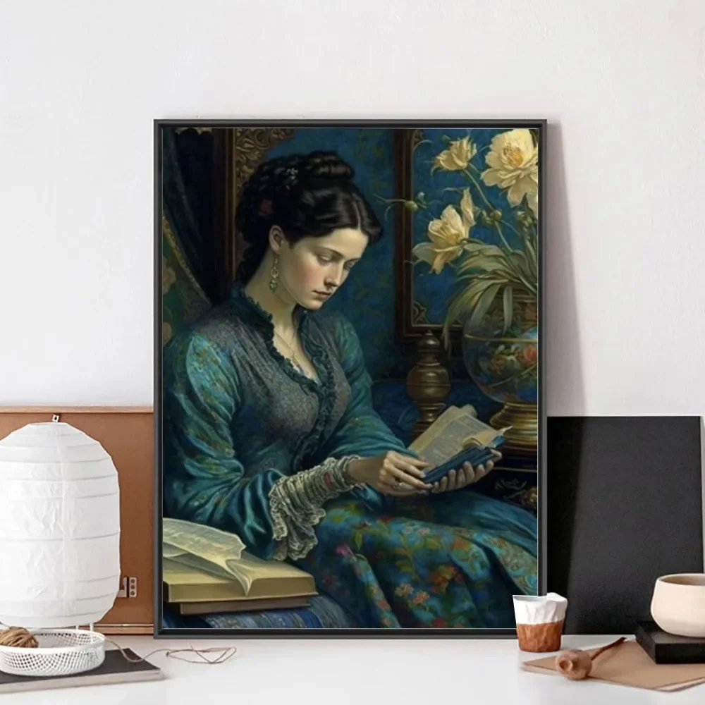 Moody Victorian Paintings Poster No Framed Kraft Club Bar Paper Vintage Poster Wall Art Painting Bedroom Study Stickers