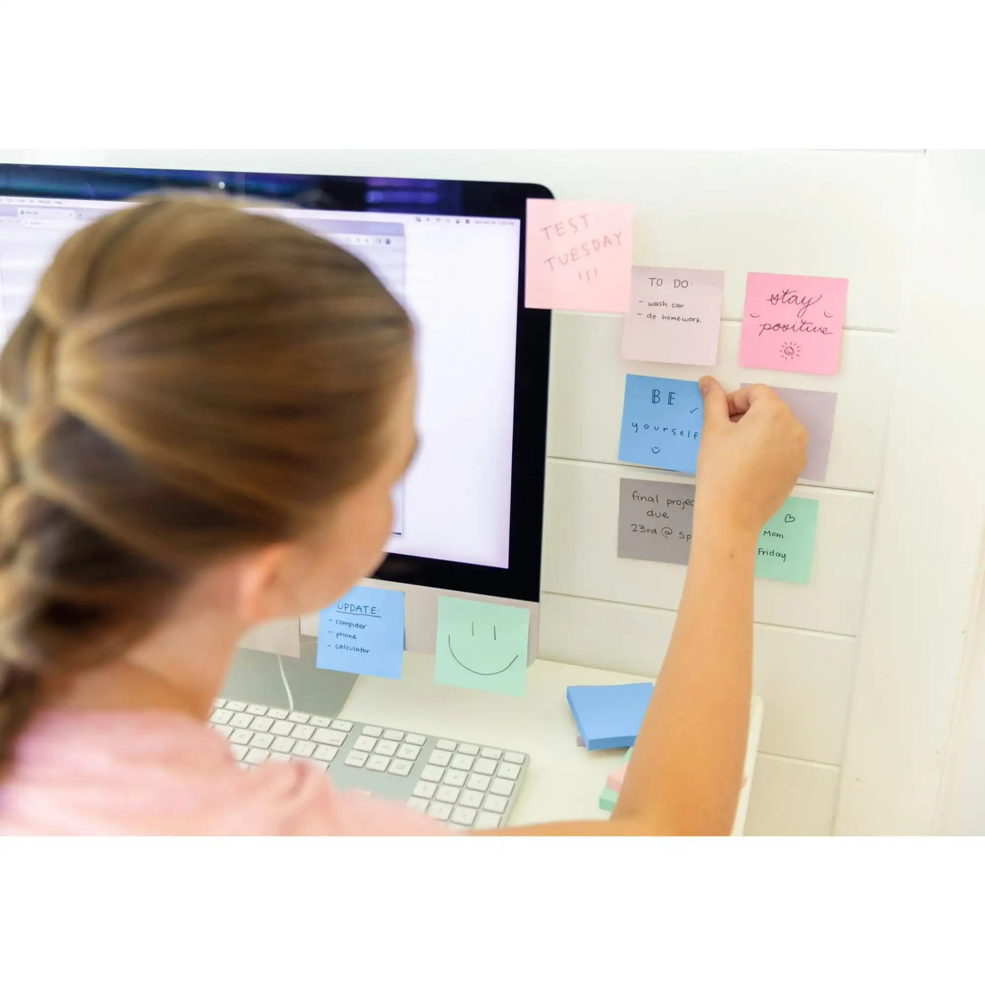 Post-it Super Sticky Notes Recicladas Wanderlust, 3 x 3 Pulgadas, 12 Pastillas