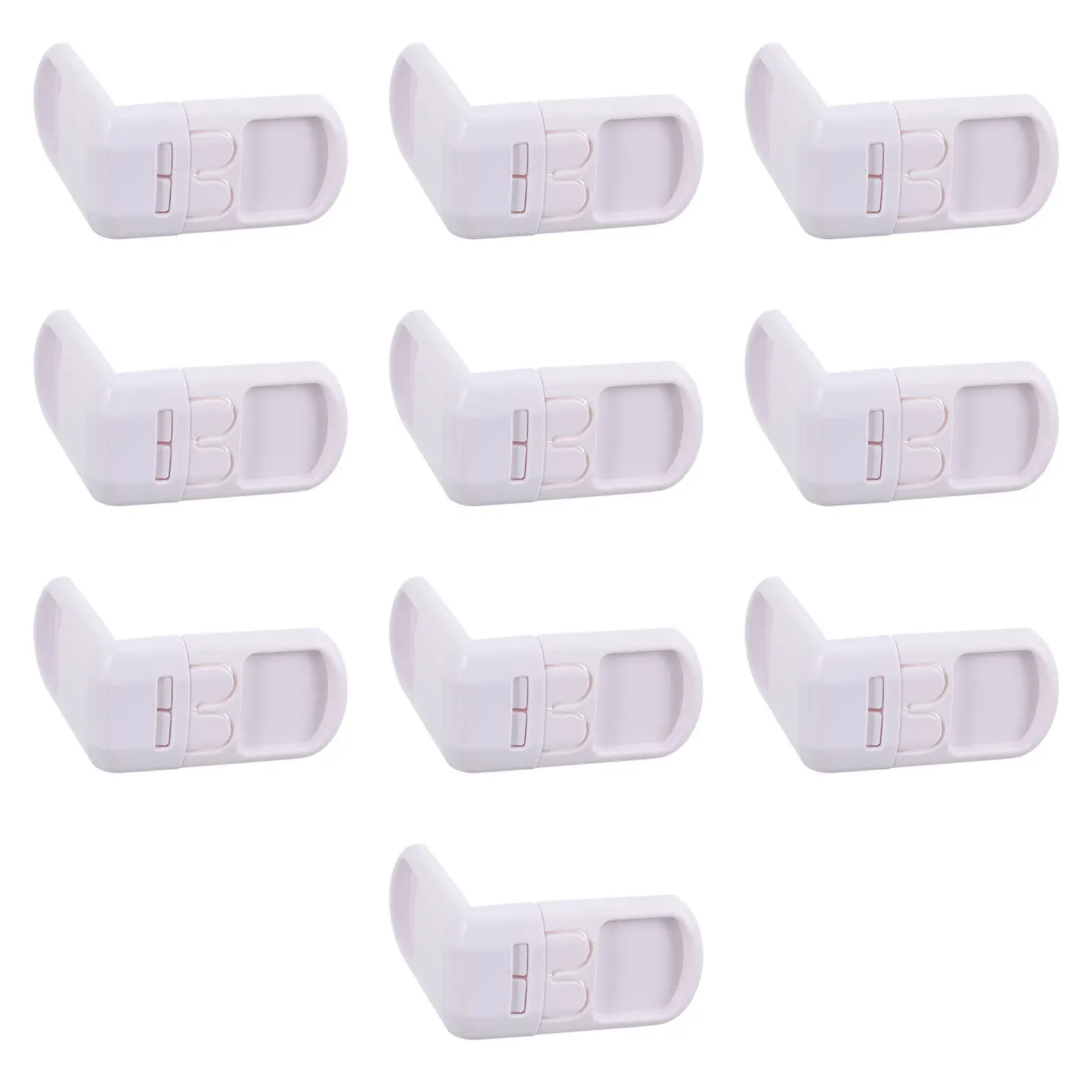10Pcs Baby Safety Locks Easy Install No Tools Needed for Cabinets Drawers Fridges Toilet Lids Trash Cans Wardrobes Childproof view 2