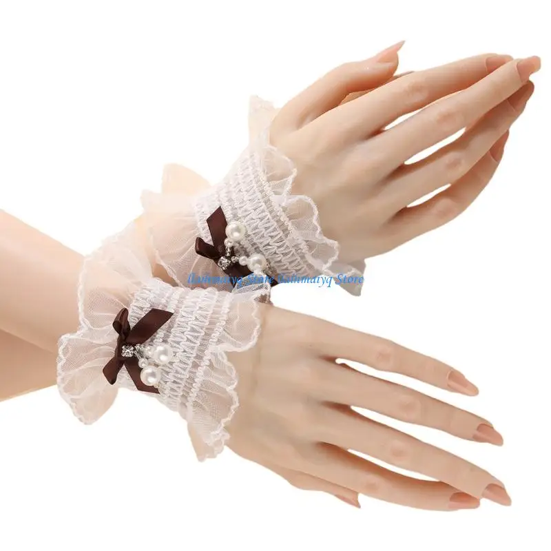 573B Comfortable Lace Wristbands For Spring Weddings Breathable Quick Wear Solution