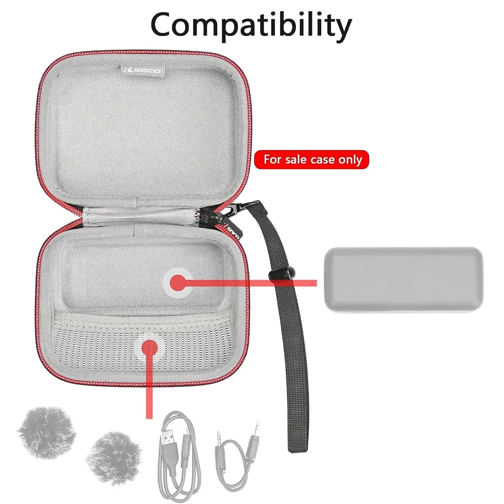 Hard Case for DJI Mic Wireless Lavalier Microphone, Handheld Bag Hard Shell Protective Traveling Case Bag For DJI Accessories