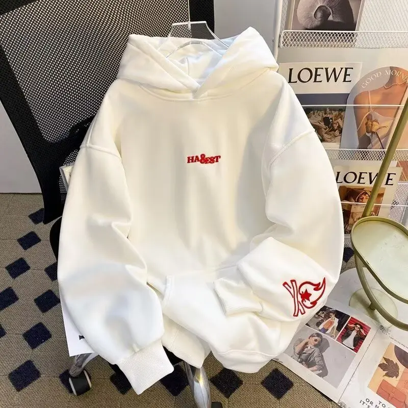 

Cross-border American Retro Trendy Sweater Men's Versatile Loose Hooded Jacket Men's New Heavy Simple Sweater Men