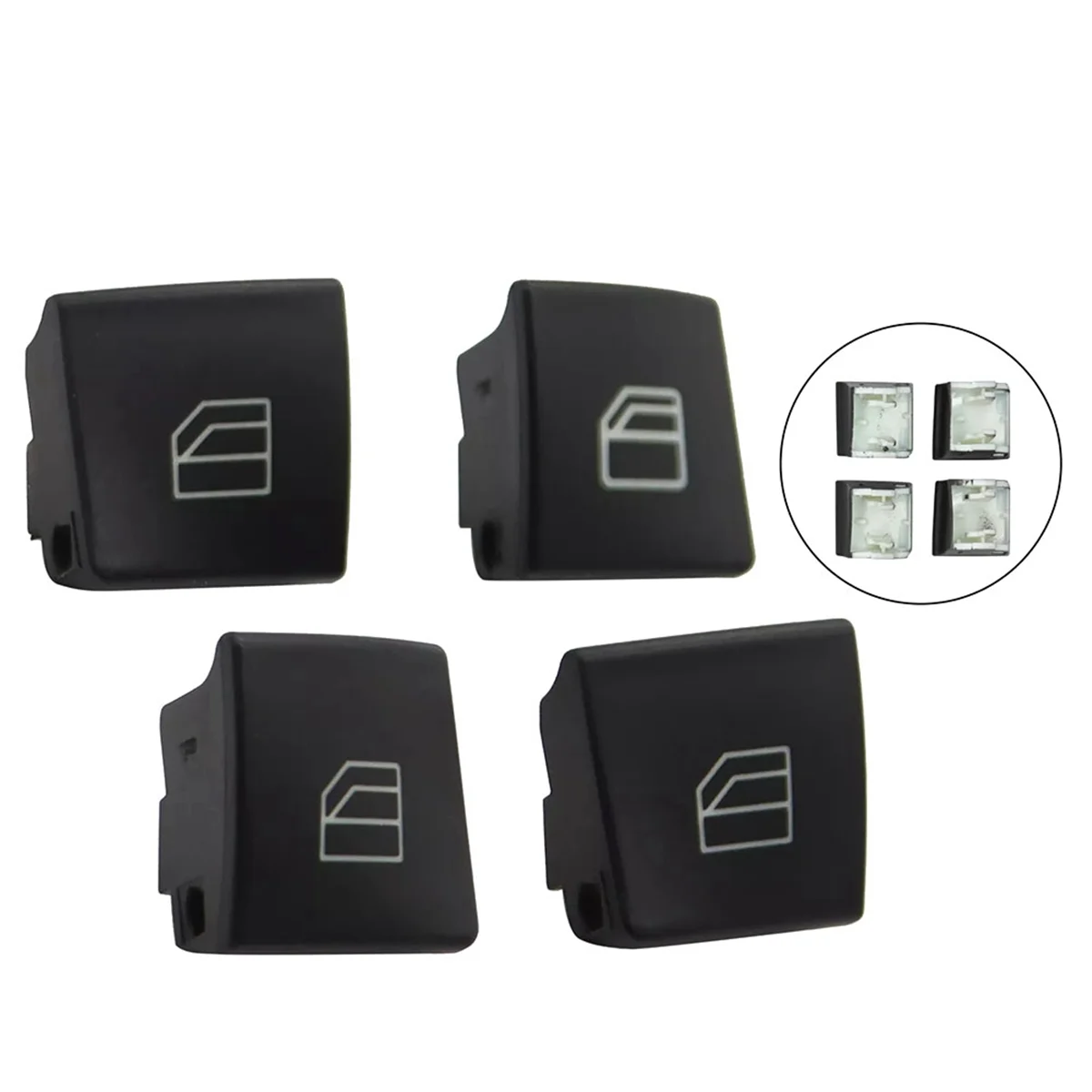 4Pcs Driver Window Switch Button Cover Cap 2049055402 A2049055402 for Mercedes-Benz E-Klasse W212 09-16