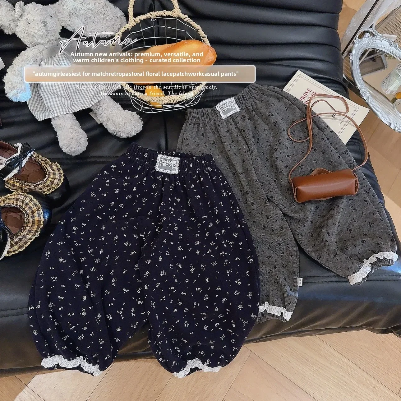 2026 Neue Winter-Baby-Mädchen-Hosen mit Print im koreanischen Stil, dick, warm, mit Baumwollpolsterung, lässige Kinderhosen, Größe 80-150 – Detail 3