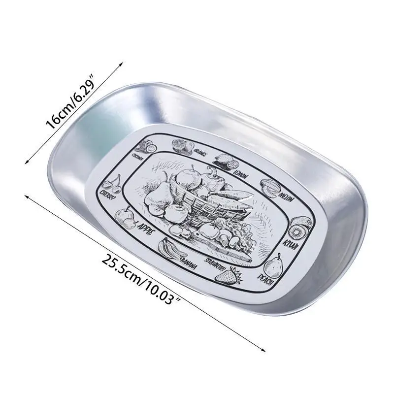 G6KF Serving Tray Dessert Tray Dinner Breads Plates Fruits Display Dishes