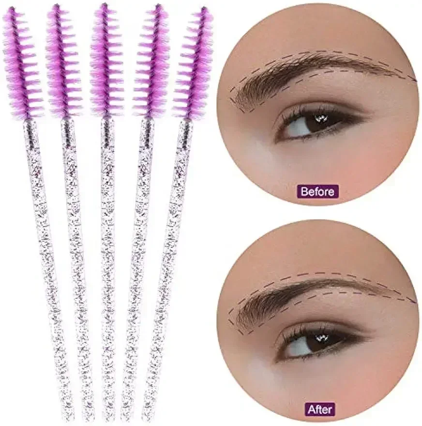 Einweg-Mascara-Bürsten Wimpernbürste 100/500/1000 Stück Großhandel Augen-Schönheitswerkzeuge Wimpernverlängerung Bunte Spoolies für Augenbrauen – Detail 6