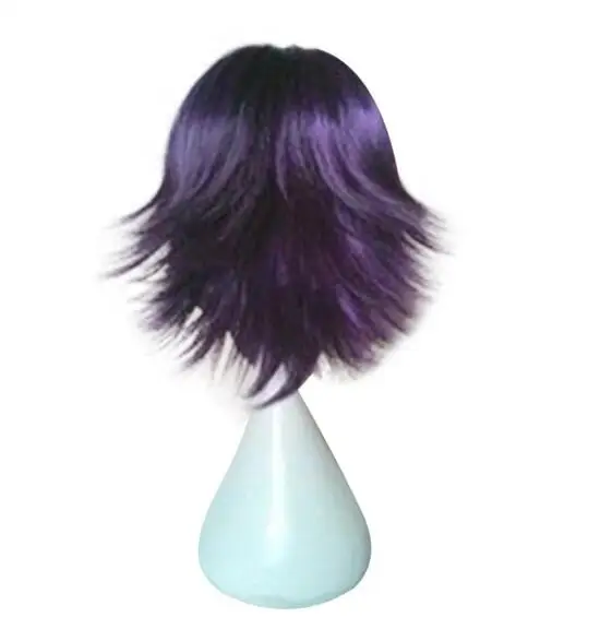 Cosplay Wig Synthetic Hair Wigs Short Curly Purple Black