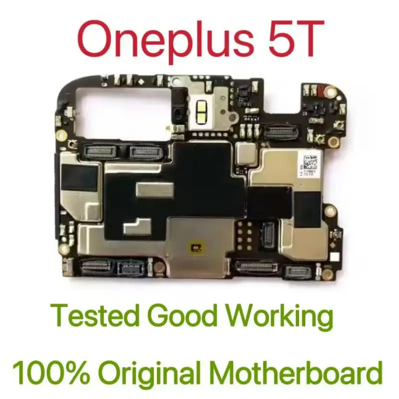 Versão global placa-mãe desbloqueada original para oneplus 5t bom trabalho placa de circuito totalmente testada placa lógica principal para oneplus 5t