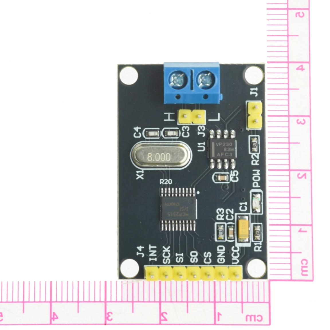 MCP2515 CAN-Bus-Kommunikationsmodul Entwicklungsboard SN65HVD230 Transceiver SPI – Detail 1