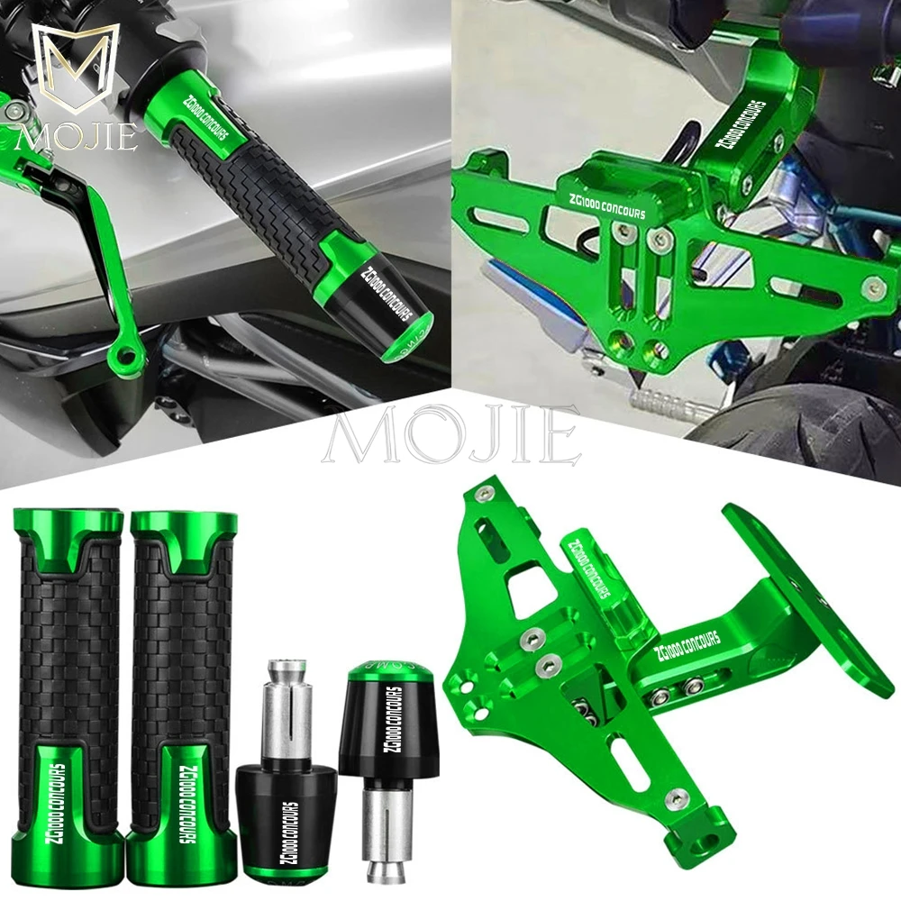 

Motorcycle License Plate Holder Bracket LED Lights Handlebar Grips Ends For KAWASAKI ZG1000 CONCOURS ZG 1000 1992 1993 1994-2006