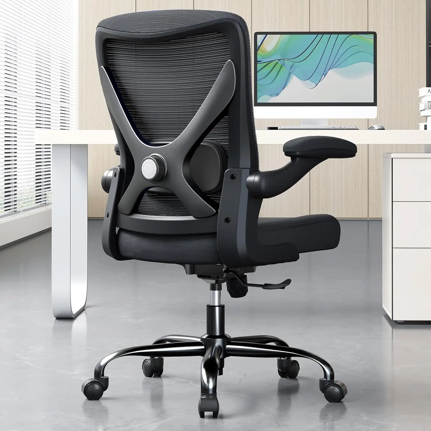 Ergonomic Office Chair with Adjustable Lumbar Support - Mesh Computer Desk Chair for Home Office and Gaming
