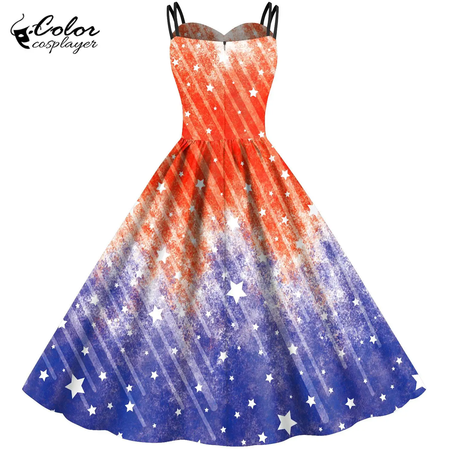 Color Cosplayer Valentine's Day Dresses for Woman Holiday Carnival Cosplay Costume Sleeveless Sexy Slip Dress Halloween Robe