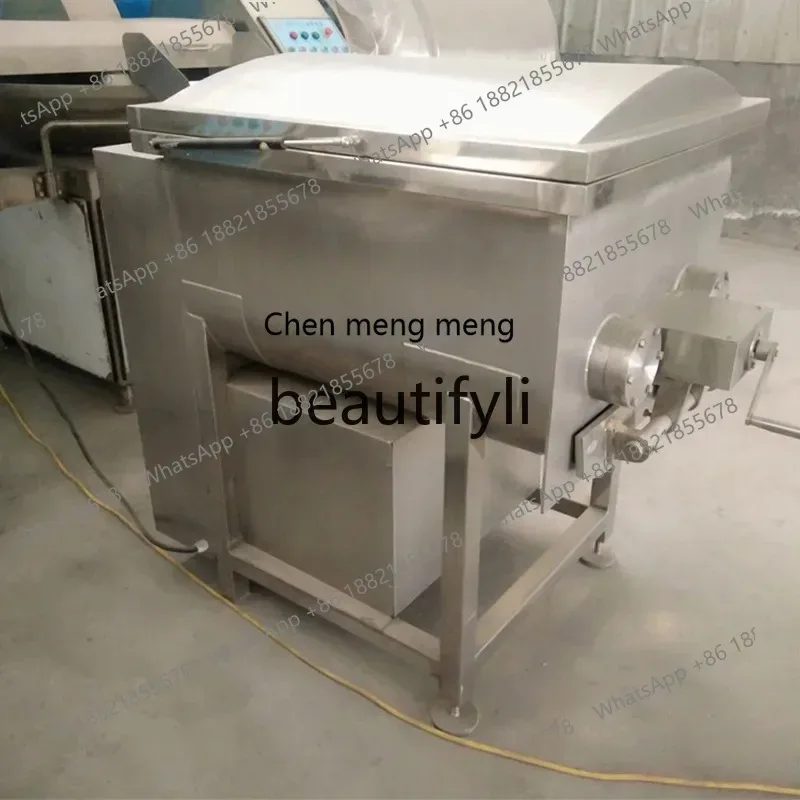 

X Automatic vacuum mixing machine, sausage filling, blender, automatic discharge stainless steel food blenderX